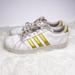 Adidas Shoes | Adidas Sneakers Shoes Lace Up Size 3 White Gold | Color: Gold/White | Size: 3bb