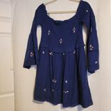 Free People Dresses | Free People Blue Counting Daisies Dress | Color: Blue | Size: L