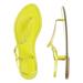 J. Crew Shoes | J. Crew Dauphine Neon Patent Sandals Leather Flats | Color: Yellow | Size: 6