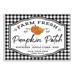 Gracie Oaks Farm Fresh Pumpkin Patch Sign by AE Design - Textual Art on Canvas Wood in Brown | 10 H x 15 W x 0.5 D in | Wayfair