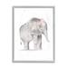 Indigo Safari Floral Crown Baby Elephant Soft Pink Grey Illustration | 14 H x 11 W x 1.5 D in | Wayfair B7A1EA758098477B94ECBE4096A8B20D