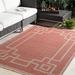 Red 106 x 0.01 in Area Rug - Sol 72 Outdoor™ Amherst Geometric Rust Area Rug Polypropylene | 106 W x 0.01 D in | Wayfair CHLH6457 33013952