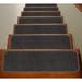 Black 0.4 x 8.5 W in Stair Treads - Winston Porter Thedford Stair Tread Synthetic Fiber | 0.4 H x 8.5 W in | Wayfair