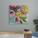 Ebern Designs 'Bold Blooms III' Painting on Canvas in Green/Indigo/Yellow | 30 H x 30 W x 1.125 D in | Wayfair 1D808A07FA03414A9353E53E61C35C7D