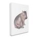 Indigo Safari Sitting Baby Hippo Soft Pink Grey Illustration Canvas | 20 H x 16 W x 1.5 D in | Wayfair 47BE94F8D35A4AC0846F8CA18A7EF0AC