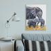 Indigo Safari Elephant Family In Tall Yellow Grass Safari Animals Canvas/Metal | 40 H x 30 W x 1.5 D in | Wayfair 17C0A2D97DED45AABDA23604638C5A10