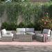Etta Avenue™ Mae Wicker Fully Assembled 4 - Person Seating Group w/ Cushions in Gray | Outdoor Furniture | Wayfair 346D842AD73E4567BB6E3243CD2239DE