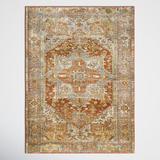 Blue/Green 51 x 0.2 in Area Rug - Joss & Main Emmie Machine Washable Oriental Brick Red/Dusty Coral Area Rug Polyester | 51 W x 0.2 D in | Wayfair