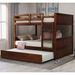 Devante Full Over Full Bunk & Loft Configurations Bed w/ Trundle by Harriet Bee Wood in Brown | 59.9 H x 57 W x 79.5 D in | Wayfair