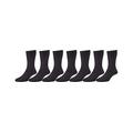 Softop Men's Non-Elastic Cotton Socks in Black (7 Pair Pack) in 6-11 UK