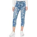 Joe Browns Women's Rose Print Capri Jeans Casual Pants, A-Blue, 14