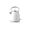 Haden Heritage White Electric Kettle - Energy Efficient - Rapid Boil and Boil Dry Protection - Stainless Steel Houseing - Retro Kettle - 3000W - 1.7 Litre