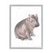 Indigo Safari Floral Crown Baby Hippo Soft Animal Illustration Wood in Brown | 14 H x 11 W x 1.5 D in | Wayfair A6723F28A3CB413493A47D63F8956971