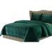 Mercer41 Aricijana Microfiber Reversible Glam Quilt Set Microfiber in Green | Twin Quilt + 1 Standard Sham | Wayfair