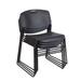 Inbox Zero Kee Square Breakroom Table Top, 4 Zeng Stack Chairs Metal in Gray/White | 29 H x 36 W x 36 D in | Wayfair