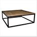 August Grove® Rouen Frame Coffee Table Wood/Metal in Black/Brown | 18 H x 50 W x 50 D in | Wayfair B3574A79B5B7448A90CBE4976964590F