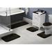 Wade Logan® Mccluney Traditional Nylon 5 Piece Bath Rug Set w/ Non-Slip Backing Nylon in Black | 21 H x 22 W in | Wayfair