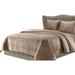 Mercer41 Aricijana Microfiber Reversible Glam Quilt Set Microfiber in Brown | Twin Quilt + 1 Standard Sham | Wayfair