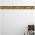 August Grove® Peel & Stick Wallpaper Border - Floral Yellow, Sepia Sunflowers, Butterflies Wall Border Retro Design, 15 Ft. X 7 In | 7 W in | Wayfair