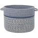 Highland Dunes Banded Fabric Basket Fabric in Blue | 12 H x 18 W x 18 D in | Wayfair HLDS3043 40430527