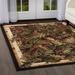 Black/Green 62 x 0.27 in Area Rug - Gossard Floral Rug Polypropylene Laurel Foundry Modern Farmhouse® | 62 W x 0.27 D in | Wayfair