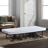 Alwyn Home Molimo 16" Folding Bed Metal in White | 16 H x 37.6 W x 74 D in | Wayfair F1D1AA6A3842471B96EBABA598E2EE8C