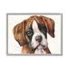 Winston Porter Puppy Eyes Boxer Dog Pet Portrait Brown White Canvas in Brown/White | 11 H x 14 W x 1.5 D in | Wayfair