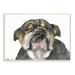 Winston Porter Chubby Bulldog Portrait Old Dog Charm Black Brown Canvas in Black/Brown | 10 H x 15 W x 0.5 D in | Wayfair