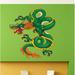 Trinx Chinese Dragon Sticker, Chinese Dragon Decal, Chinese Dragon Wall Decor Vinyl in Orange/Gray/Green | 46 H x 46 W in | Wayfair