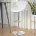 Orren Ellis Oakgrove Swivel Adjustable Height Bar Stool Upholstered/Metal in White | 19.25 W x 19 D in | Wayfair 3BCC145967E24CD99338634AFACE3BA3