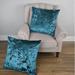Ebern Designs Lentz Square Pillow Cover Velvet/Polyester in Blue | 26 H x 26 W x 26 D in | Wayfair F8754243847847438AC524AC69BDA229