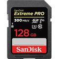 SanDisk Extreme PRO SDHC UHS-II Speicherkarte V90 128 GB (300 MB/s, 8K-, 4K- und Full-HD-Videoaufnahmen, RescuePRO Deluxe, stoßsicher, temperaturbeständig, wasserdicht und röntgensicher)