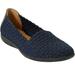 Women's The Bethany Slip On Flat by Comfortview in Navy Metallic (Size 11 M)