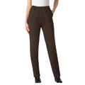 Plus Size Women's Straight Leg Ponte Knit Pant by Woman Within in Chocolate (Size 12 W)