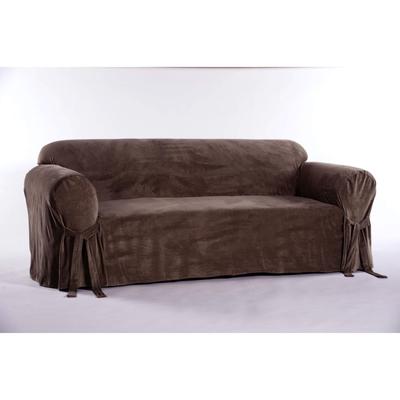 Royal Velvet Slipcover by Classic Slipcovers in Brown (Size LOVESEAT)