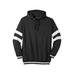 Men's Big & Tall KingSize Coaches Collection Colorblocked Pullover Hoodie by KingSize in Black (Size 6XL)