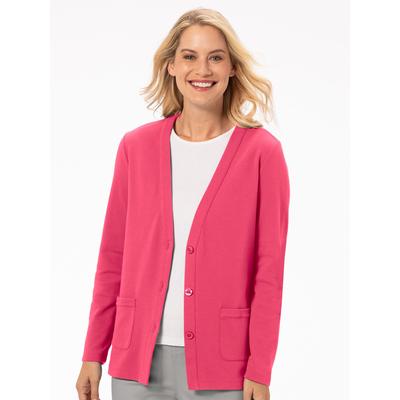 Appleseeds Women's Kate Everyday Knit Cardigan - Pink - 3X - Womens Plus