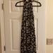 Michael Kors Dresses | Floral Halter Dress, Jersey Material. | Color: Black/White | Size: S