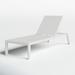 Birch Lane™ Poinsettia Stackable Chaise Lounge Metal in White | 40 H x 31 W x 85 D in | Outdoor Furniture | Wayfair