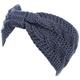 Damen Winter Boho Chic Klassische Zopfschleife Geknotet Crochet Turban Stirnband Headwrap - Grau - Einheitsgröße