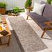 Bernardsville 6'4" x 9' Traditional Brown/Light Beige/Tan/Dark Red/Peach Outdoor Area Rug - Hauteloom