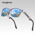 FUQIAN-Lunettes de soleil polarisées en aluminium et magnésium pour hommes lunettes de soleil