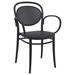 AllModern Farrah Stacking Patio Dining Armchair Plastic/Resin in Black | 33.4 H x 22.4 W x 20.5 D in | Wayfair 8D67BC54850C43C2BF63354FD9424FBB