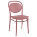 AllModern Farrah Stacking Patio Dining Side Chair Plastic/Resin in Red | 33.4 H x 18 W x 20.5 D in | Wayfair 05DECB04B04248669166C49F96F05B50
