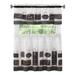 Wide Width Modern Farmhouse Tier and Valance Window Curtain Set by Achim Home Décor in Black (Size 58" W 24" L)