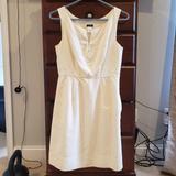 J. Crew Dresses | J Crew Ivory Silk Sheath Dress. Size 0 | Color: Cream | Size: 0