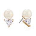 Kate Spade Jewelry | Kate Spade Bright Ideas Pearl Trillion Earrings | Color: White | Size: Os