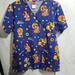 Disney Tops | Disney Happy Halloween Scrub Top Blue Small | Color: Blue/Red | Size: S