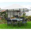 Dining Pavillon + Esstisch und Gartenzelt (3 x 3 m) anthrazit - Leco