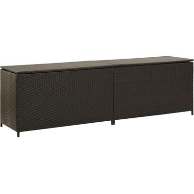 Vidaxl - Gartenbox Poly Rattan 200x50x60 cm Braun